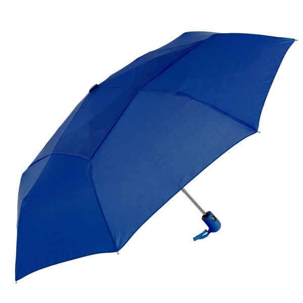 Folding umbrella with 42" vented canopy arc and push-button auto-opening and... from ASI 89955 StrombergBrand / Stromberg Brand