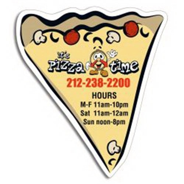 4" x 3.5" pizza slice shaped magnet with four color process... from ASI 68507 The Magnet Group / Magnet LLC™