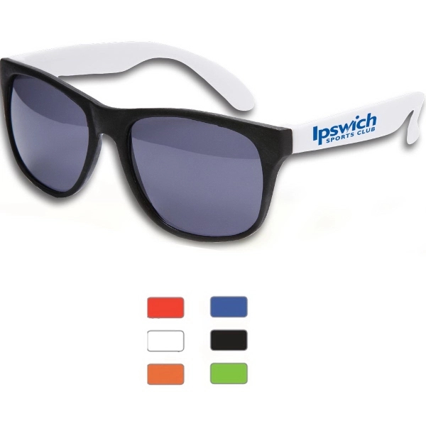 Adult sized sunglasses with black plastic frames and acrylic lenses.... from ASI 62660 Innovation Line