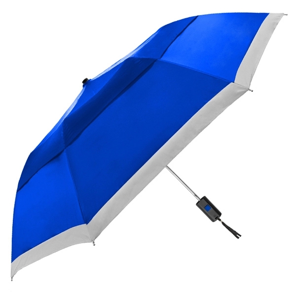 Vented automatic folding umbrella with 360-degree reflective strip and generous 42"... from ASI 89955 StrombergBrand / Stromberg Brand Stromberg