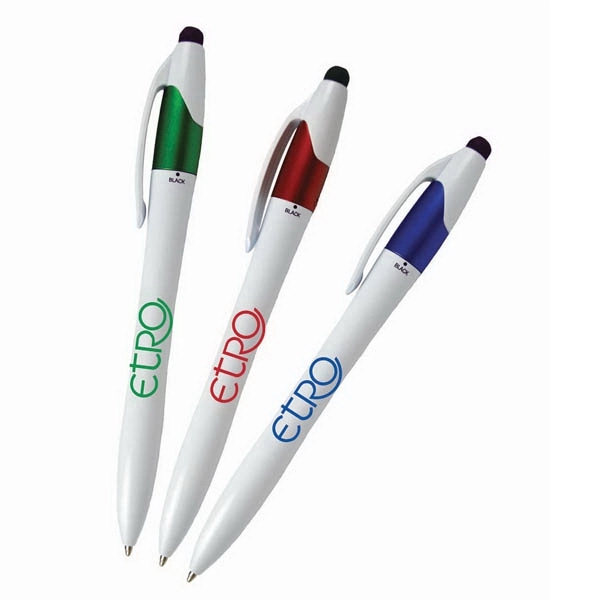 Twist action ballpoint pen featuring European design with white barrel and... from ASI 57956 Graphco line