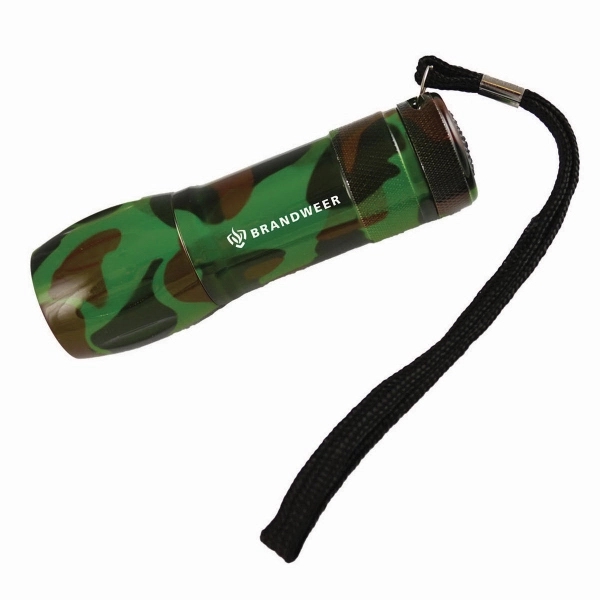 4" x 1.12" camo pattern wide body flashlight equipped with 9... from ASI 57956 Graphco line