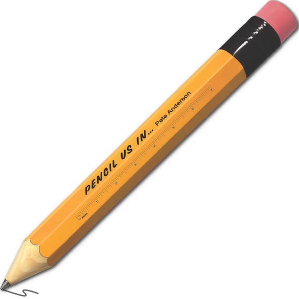 Giant promotional pencil with black ferrule and pink eraser.... from ASI 34256 ALL-IN-ONE / ALL-IN-ONE® All In One® Allinone AllInOne® allinoneline