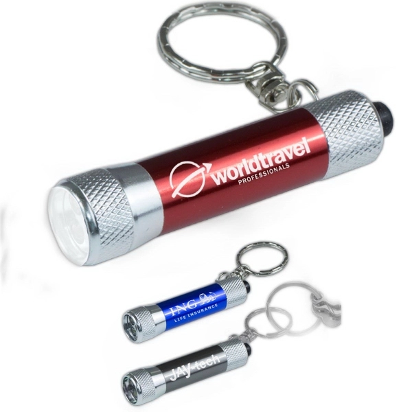 Aluminum keychain-style flashlight with 3 bright white LEDs.... from ASI 62660 Innovation Line
