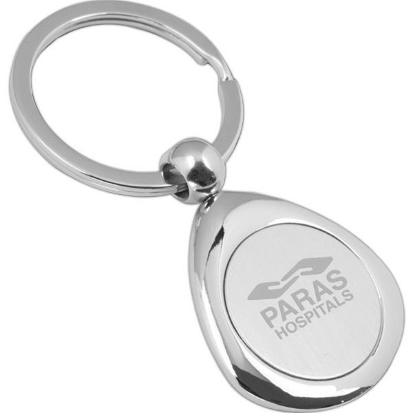 Chrome metal key tag with laser engraved imprint.... from ASI 62660 Innovation Line
