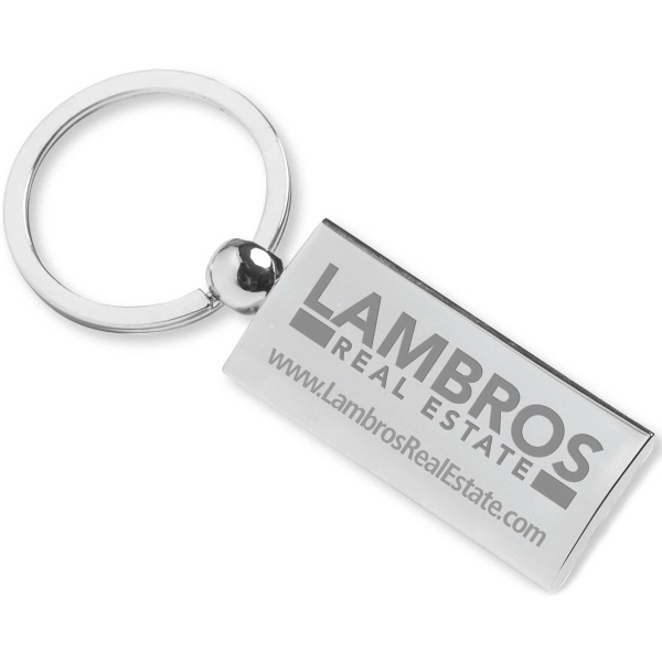 Metal keyholder with chrome finish and laser engraving.... from ASI 62660 Innovation Line