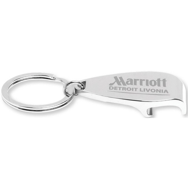 Chrome finish metal bottle opener key holder.... from ASI 62660 Innovation Line