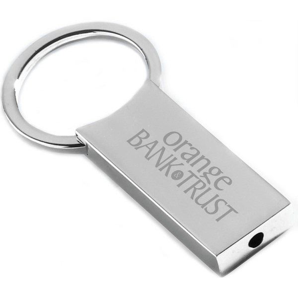 Metal key tag with chrome finish with spring loaded pull-n-twist key... from ASI 62660 Innovation Line