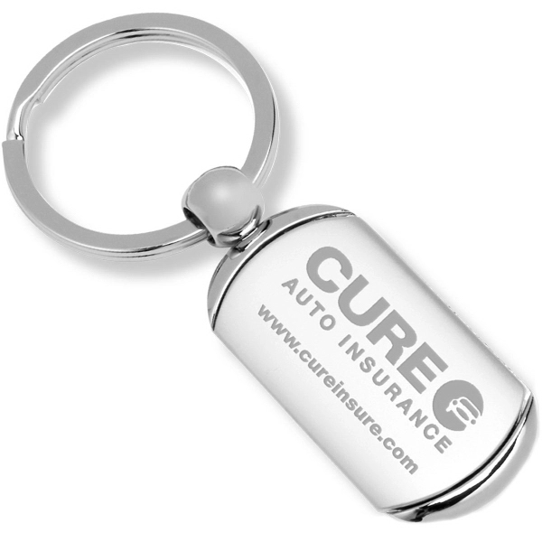 3 1/4" x 1 3/8" oval-shaped metal keyrings,... from ASI 62660 Innovation Line