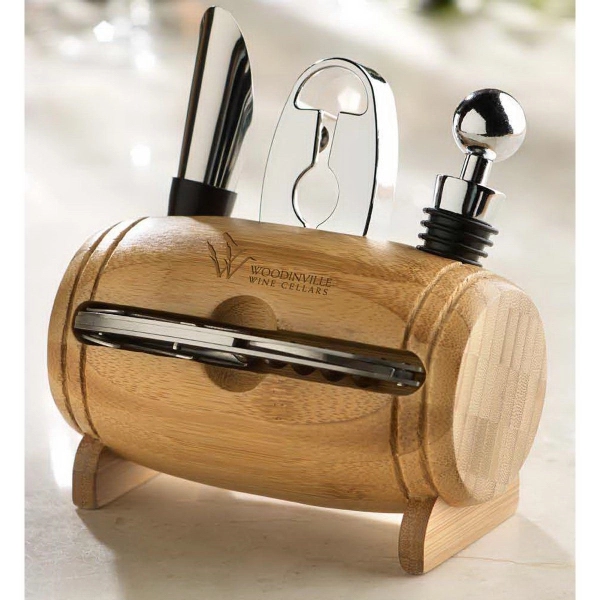 Bamboo Barrel Wine Set.... from ASI 99030 Zipline / Zipline®
