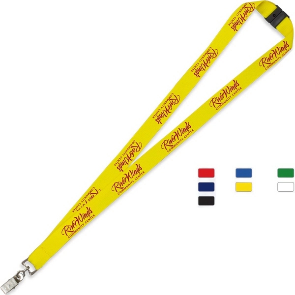 18" x 3/4" polyester lanyard with breakaway safety release buckle and... from ASI 62660 Innovation Line