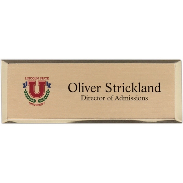 Metallic Full Color Name Badge 1 H " x 3" W.... from ASI 81500 Navitor Inc / Navitor Specialty Products