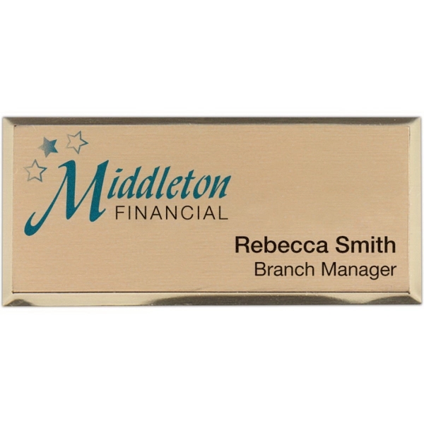 Metallic Full Color Name Badge 1 1/2" H x 3" W... from ASI 81500 Navitor Inc / Navitor Specialty Products
