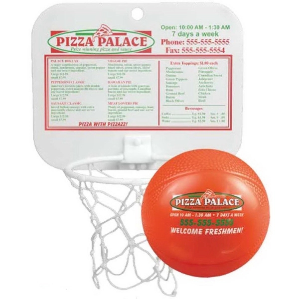 Basketball backboard with vinyl basketball.... from ASI 55675 Galaxy Balloons Inc / Galactic Fun Time Line