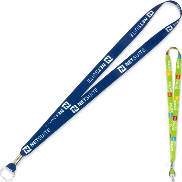 18" x 3/4" polyester multi-color lanyard with choice of connection hardware.... from ASI 62660 Innovation Line