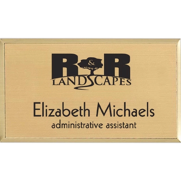 Gold metallic engraved badge.... from ASI 81500 Navitor Inc / Navitor Specialty Products