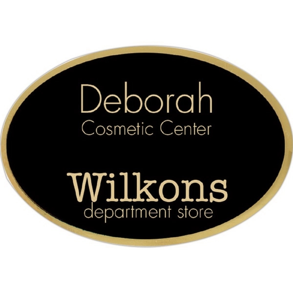 Silver metallic engraved badge.... from ASI 81500 Navitor Inc / Navitor Specialty Products