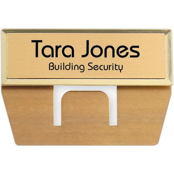 Gold metallic engraved badge.... from ASI 81500 Navitor Inc / Navitor Specialty Products