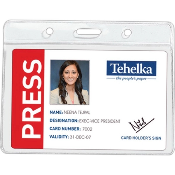 3 5/8" x 3" clear badge holder with a 0.25mm thickness.... from ASI 62660 Innovation Line