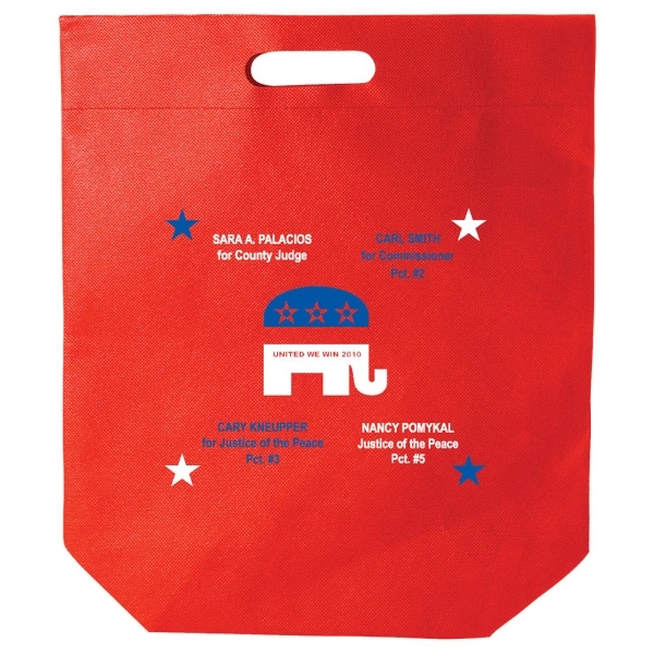 Reusable die cut tote bag is the perfect promo item for... from ASI 75731 PWS / Pacific Western Sales/Cater Line
