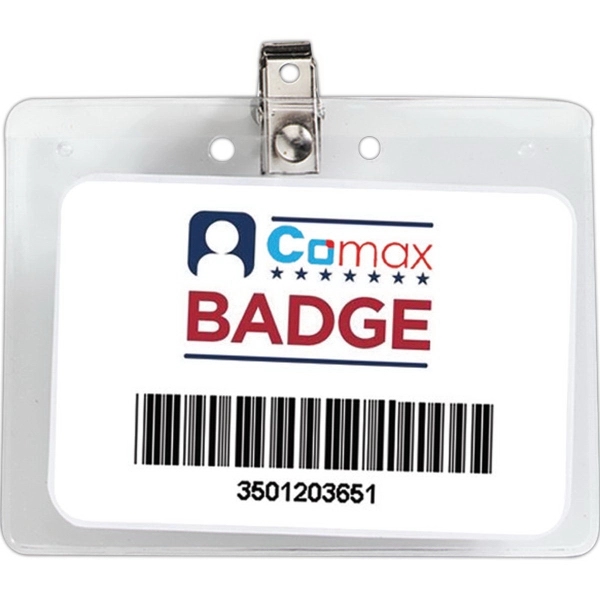 4 7/18" x 3 7/18" 10 mil vinyl badge holder in... from ASI 62660 Innovation Line