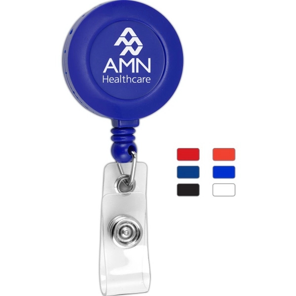 Retractable 30" badge reel with metal slip clip backing.... from ASI 62660 Innovation Line