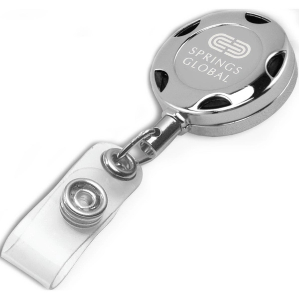32" round, retractable badge holder with slip clip backing, made of... from ASI 62660 Innovation Line