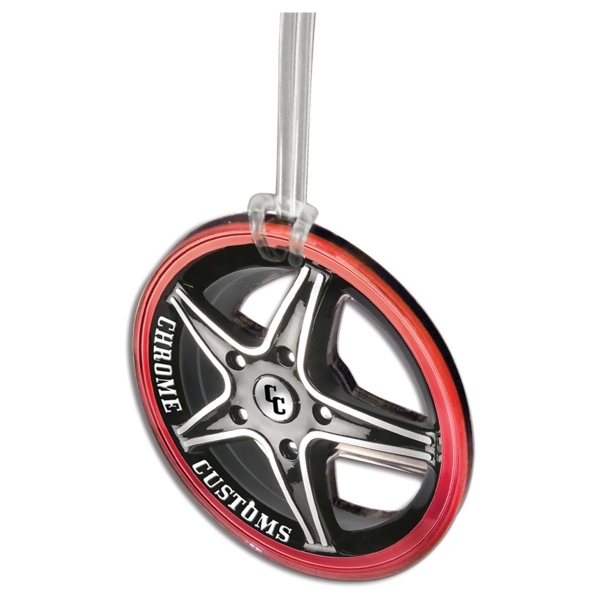 Acrylic luggage bag tags with a full color graphic under its... from ASI 72521 Morris Magnets / Laser Cuts