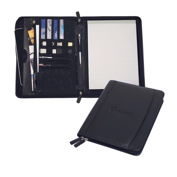 Napa cowhide functional folio that has a padded sleeve for a... from ASI 79384 Preferred Nation Inc / Preferred Nation