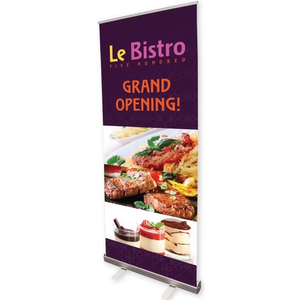 Economy retractable stand with 33 1/2" x 79" banner.... from ASI 81500 Navitor Inc / Navitor Specialty Products