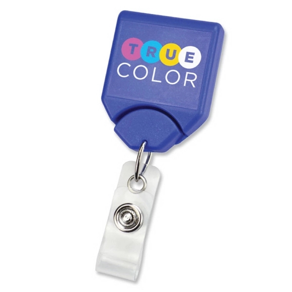 The most secure and twist-free custom badge reels available; clear vinyl... from ASI 79898 Promovision / PROMOVISION