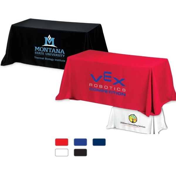 3-sided table cover made of polyester fabric; fits a 6 foot... from ASI 62660 Innovation Line
