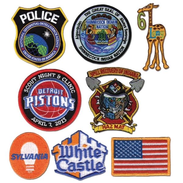 Embroidered patches with up to 75% embroidery coverage, up to nine... from ASI 90160 Suntex Industries