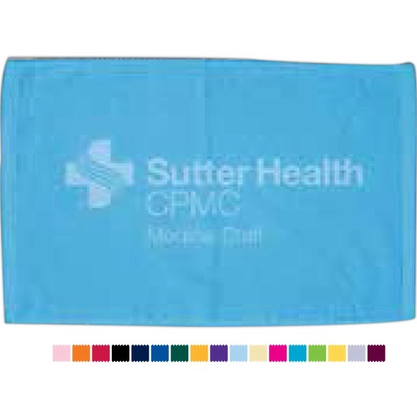 Midweight 16" x 24" golf towel with dobby borders and double-sheared... from ASI 91605 Towel Specialties