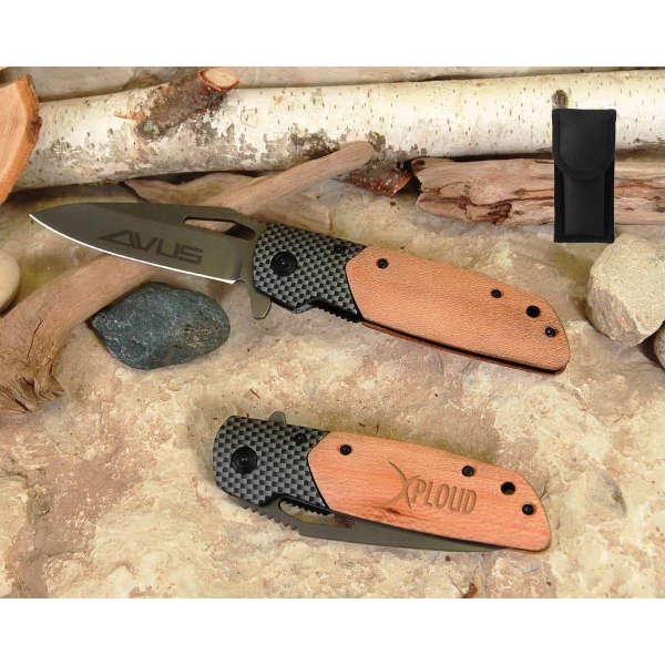 Prestige Folding Knife with titanium coated stainless steel blade. 4.5"L x... from ASI 99030 Zipline