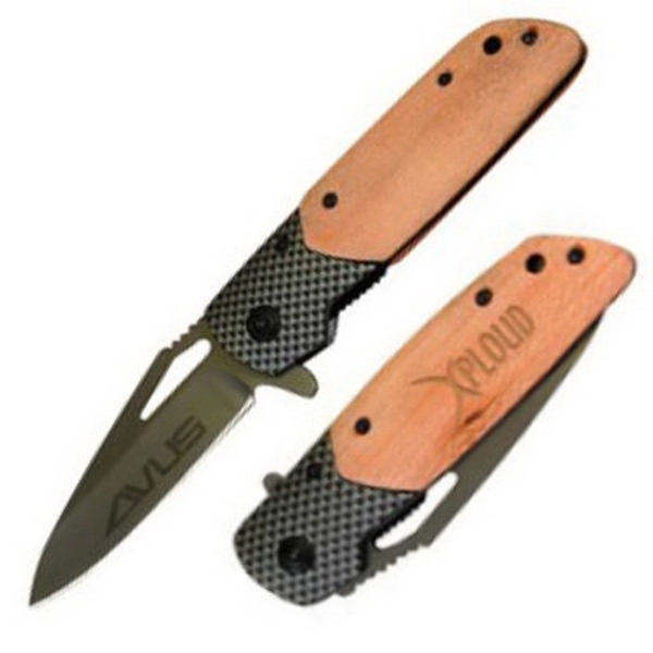 Prestige Folding Knife with titanium coated stainless steel blade. 4.5"L x... from ASI 99030 Zipline