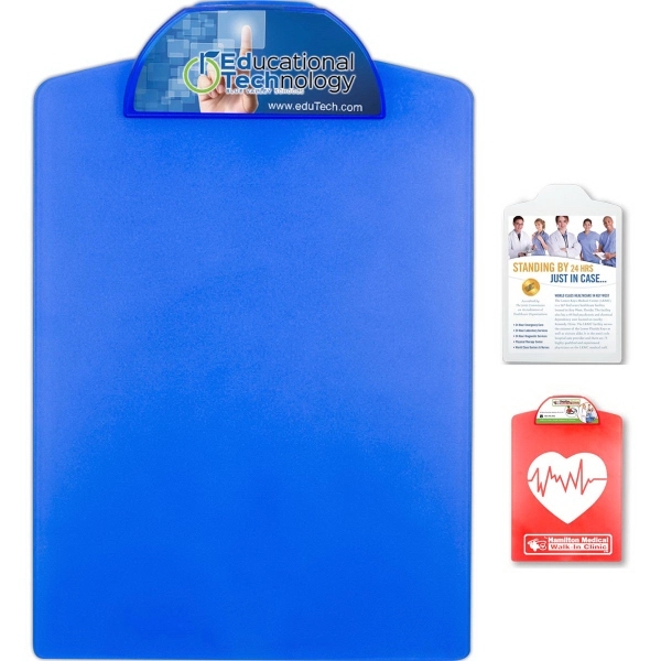 9" x 13" letter size polystyrene plastic clipboard with plastic clip.... from ASI 62660 Innovation Line