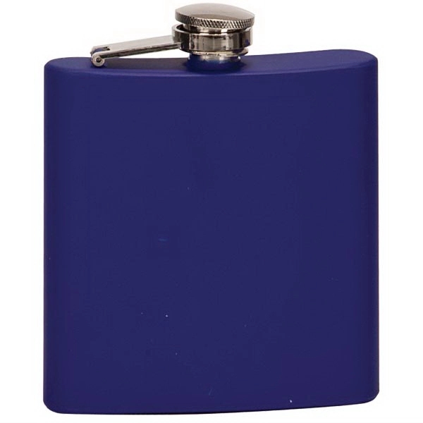 4.25" x 3.75" x 1" metal and leatherette drinking flask with... from ASI 92531 Unique Custom Products / UCP