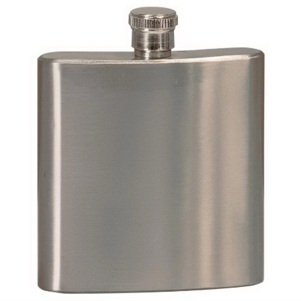 4.25" x 3.75" x 1" metal and leatherette drinking flask with... from ASI 92531 Unique Custom Products / UCP