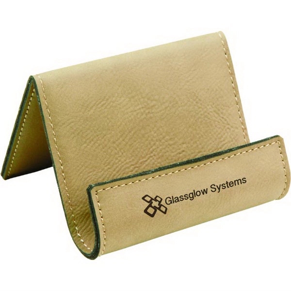 3.5" x 2.5" x 0.125" leatherette business card and cellphone holder.... from ASI 92531 Unique Custom Products / UCP