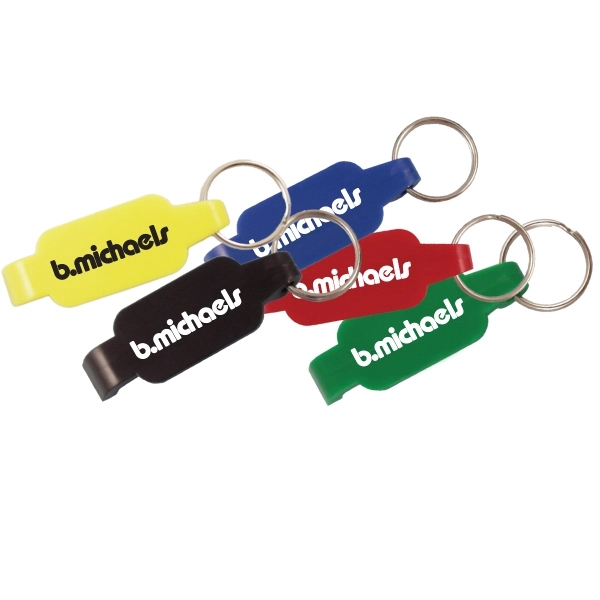 Bottle opener with split keyring and multiple color options.... from ASI 57956 Graphco line