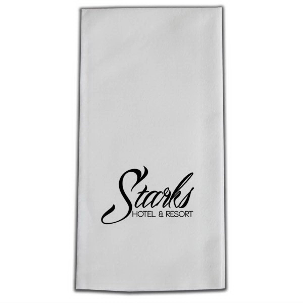 White linen-like napkin.... from ASI 35745 American Zebra Line/AZL
