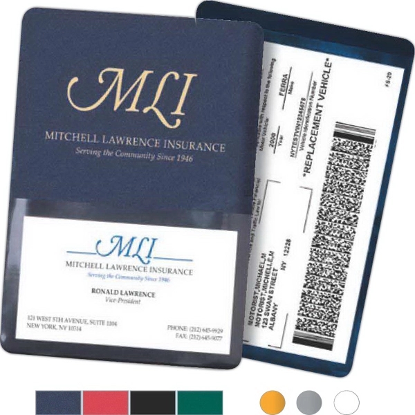 Insurance Card, Lottery Ticket or Coupon Holder with foil-stamped personalization and... from ASI 52480 Enduraline