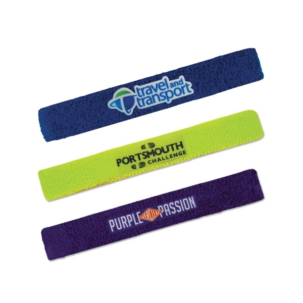 Narrow fashion Watta headband made of cotton/polyester terry and available in... from ASI 90160 Suntex Industries