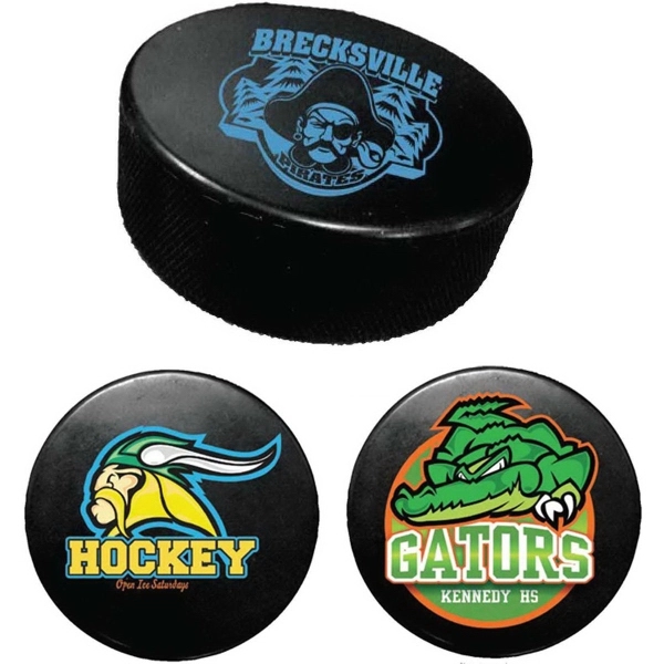 Promotional hockey puck with customization.... from ASI 55675 Galaxy Balloons Inc / Galactic Fun Time Line