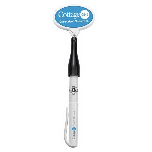 Anti-microbial Oval Retractable Pen Holder. Label decoration.... from ASI 49470 DEVARA