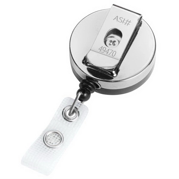 Heavy duty badge reel with belt clip back, label.... from ASI 49470 DEVARA
