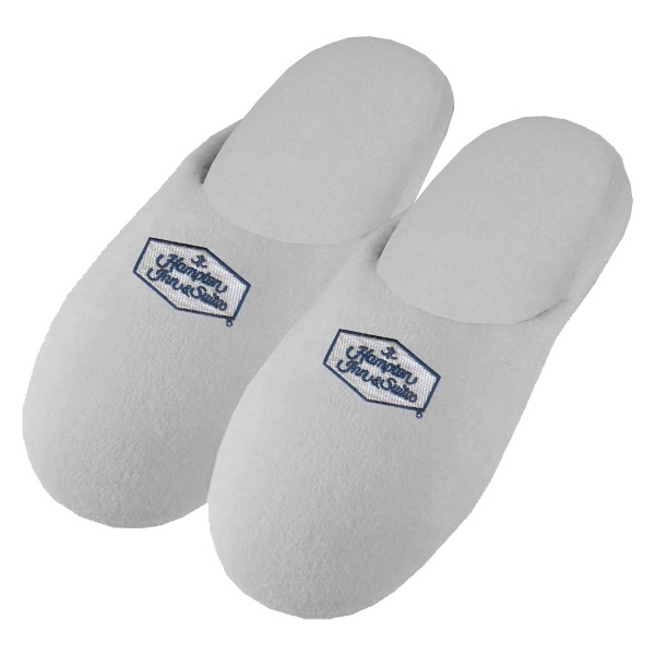 Soft, plush terry comfy slippers for men and women available in... from ASI 90160 Suntex Industries