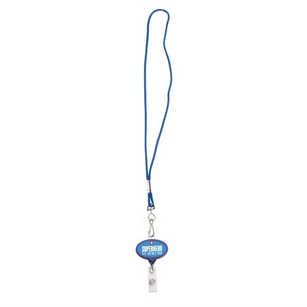 Jumbo oval badge reel with lanyard attachment.... from ASI 49470 DEVARA