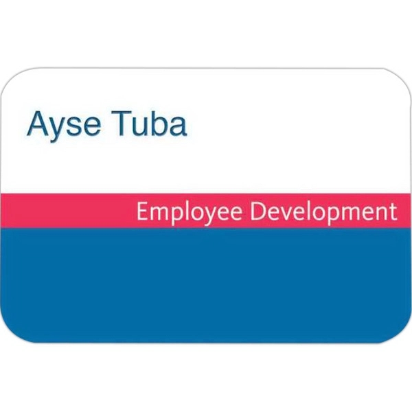 Deluxe screen-printed 1/16" badge with fastener is assorted shapes and sizes.... from ASI 59080 Halls & Company